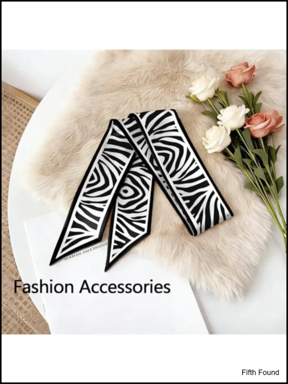 Satin Silk Feeling Long Scarf for Hair Neck Handbag Decoration Women Girls